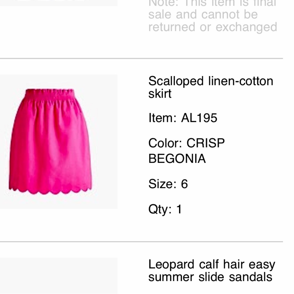 J. Crew skirt - size 6 - like new - worn once - Pink